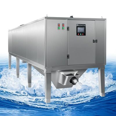 ซื้อ 53.8kw Refrigerating Capacity Freshwater Flake Ice Machine with 1.5-2.5mm Ice Thickness and 500KG Storage Capacity online manufacture