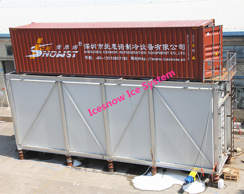 โรงงาน เครื่องทําน้ําแข็งขวด 30T สําหรับระบบปรับปรุงความเย็นคอนกรีต